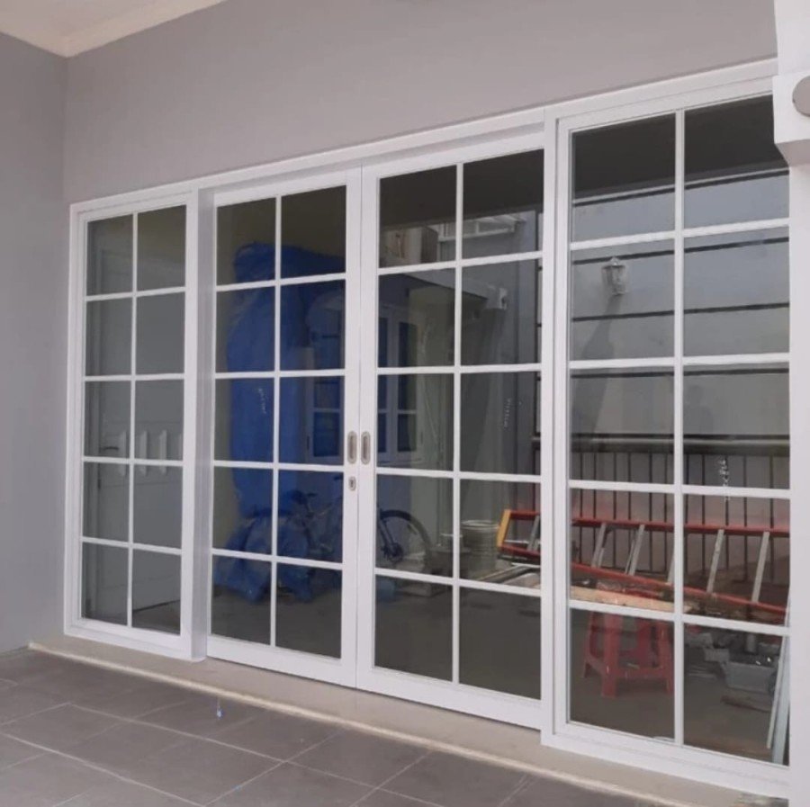 pintu aluminium ornamen sliding