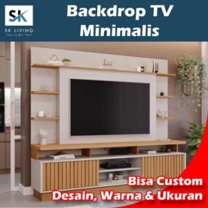 backdrop tv minimalis custom