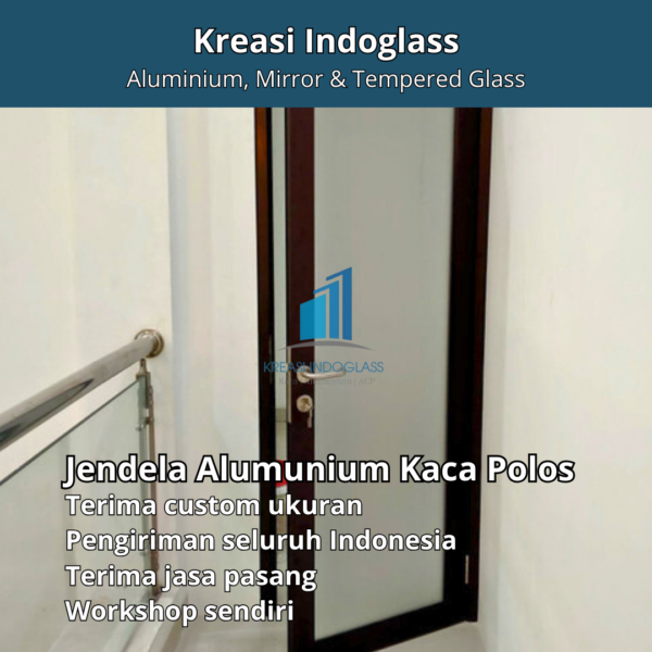 Pintu Alumunium Full Kaca Polos