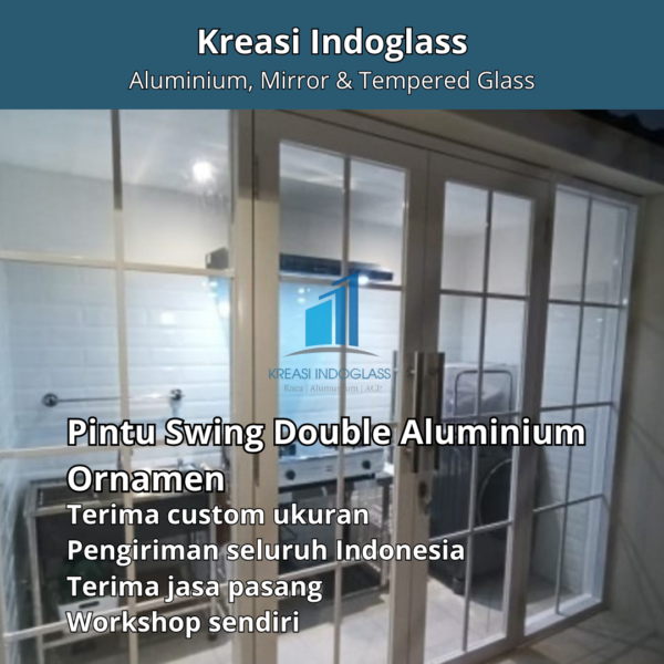 Pintu Swing Double Aluminium Ornamen