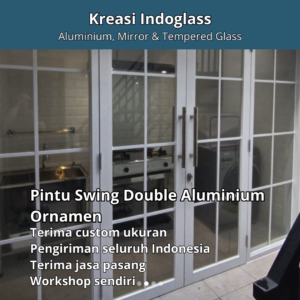 Pintu Swing Double Aluminium Ornamen