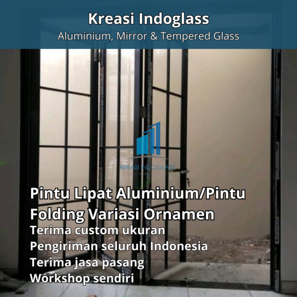 Pintu Lipat Aluminium/Pintu Folding Variasi Ornamen