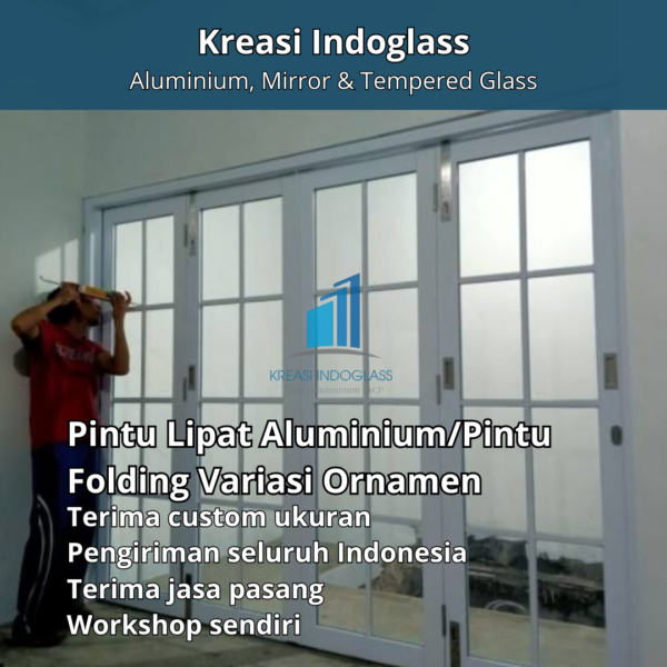 Pintu Lipat Aluminium/Pintu Folding Variasi Ornamen