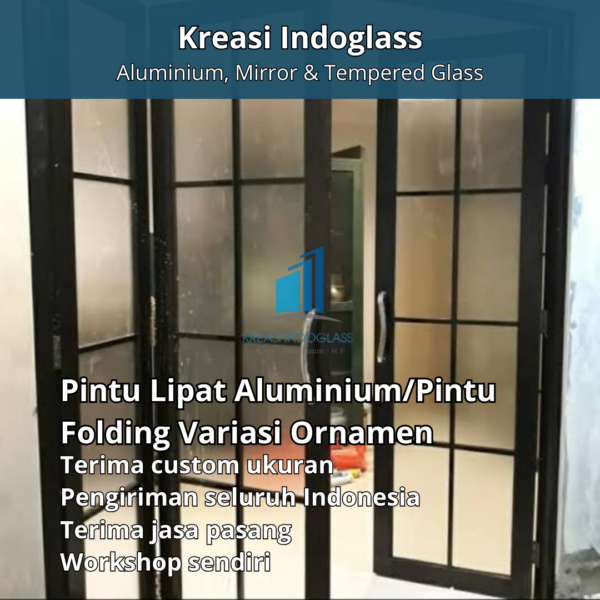 Pintu Lipat Aluminium/Pintu Folding Variasi Ornamen