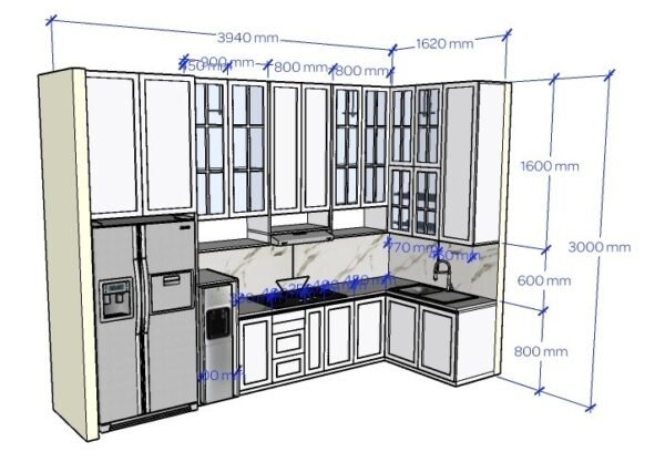 Kitchen set finishing HPL / kitchen set minimalis