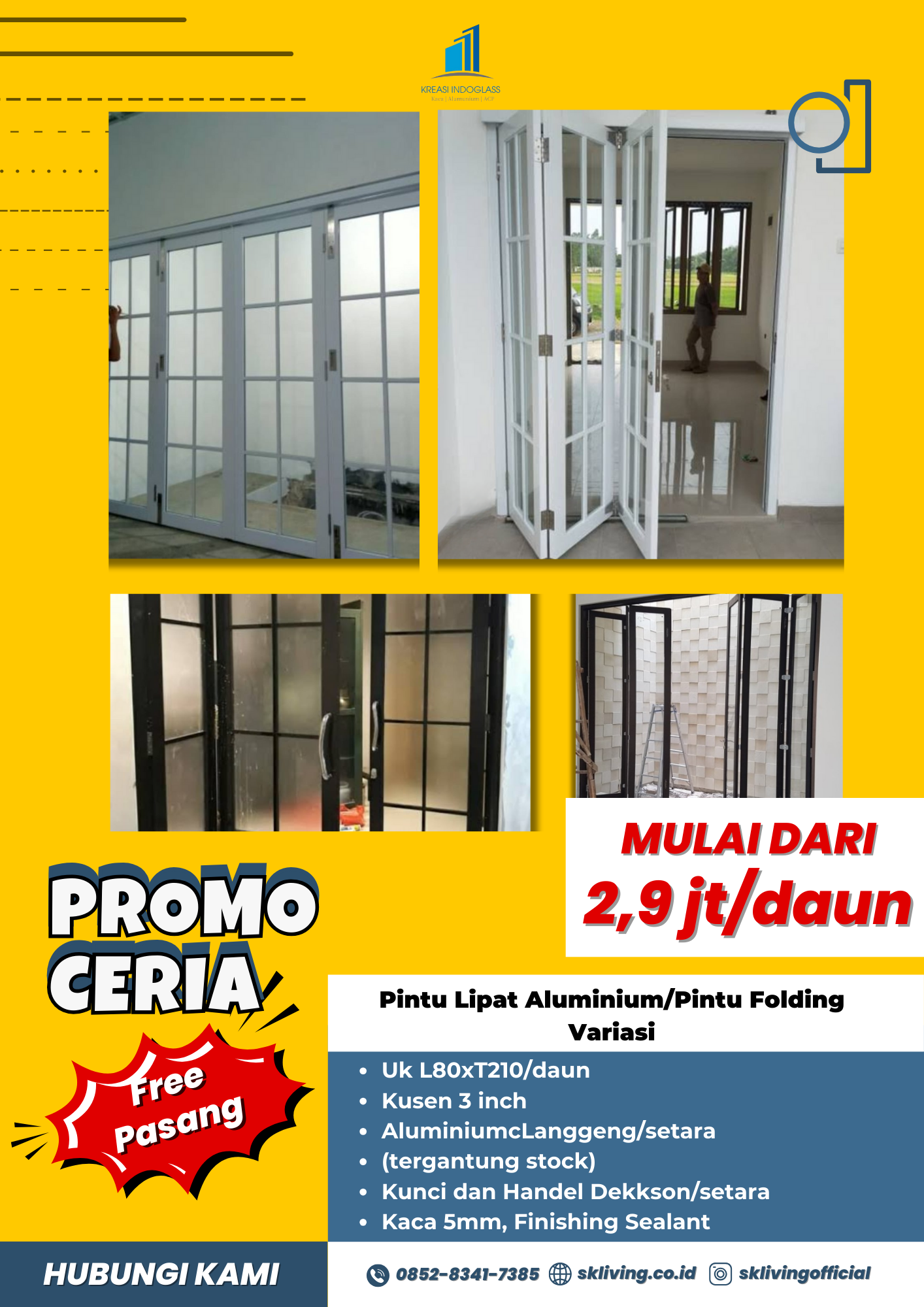 promo pintu lipat aluminium