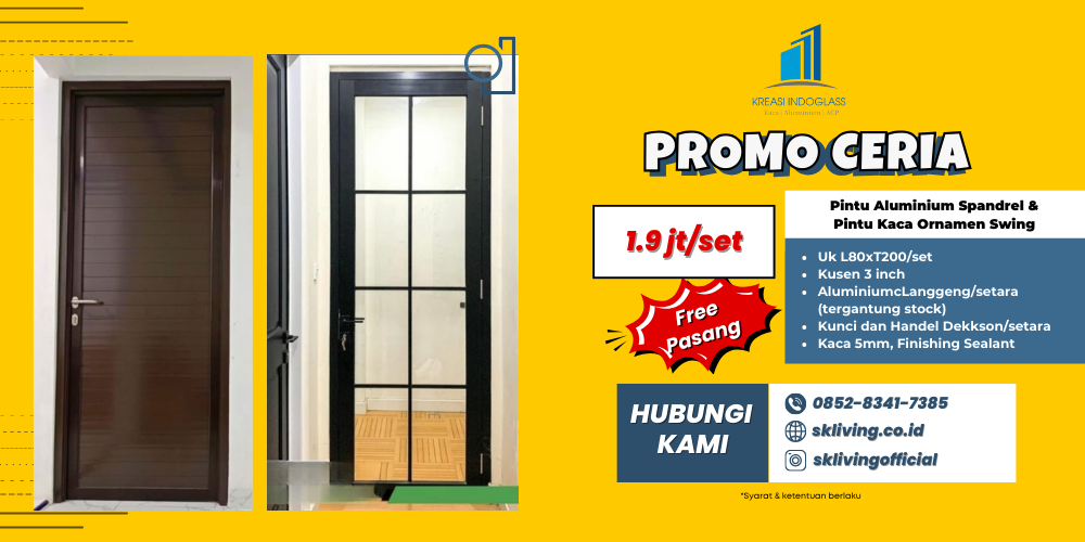 promo pintu aluminium variasi ornamen