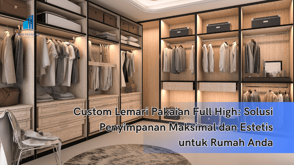 Custom Lemari Pakaian Full High: Solusi Penyimpanan Maksimal dan Estetis untuk Rumah Anda