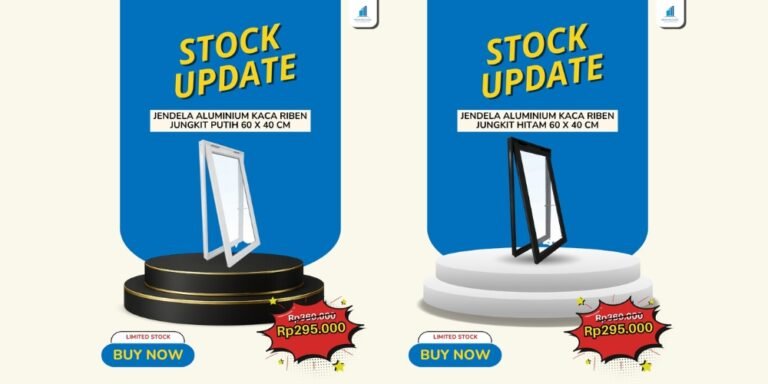 Jendela jungkit aluminium ready stock